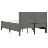 Bed Frame with Mattress Dark Grey 137 x 190 cm Velvet