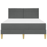 Bed Frame with Mattress Dark Grey 137 x 190 cm Fabric