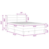 Bed Frame with Mattress Dark Grey 137 x 190 cm Fabric