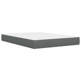 Bed Frame with Mattress Dark Grey 137 x 190 cm Fabric - 45-Degree Angle