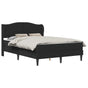 Bed Frame with Mattress Black 137 x 190 cm Faux Leather