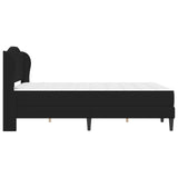 Bed Frame with Headboard Black 137 x 190 cm Faux Leather - Close-Up Angle