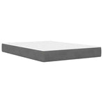 Bed Frame with Mattress Dark Grey 137 x 190 cm Velvet