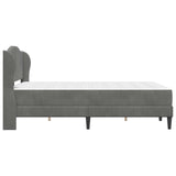 Bed Frame with Headboard Dark Grey 137 x 190 cm Velvet