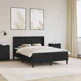 Bed Frame with Mattress Black 137 x 190 cm Faux Leather