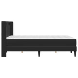 Bed Frame with Mattress Black 137 x 190 cm Faux Leather