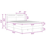 Bed Frame with Mattress Black 137 x 190 cm Faux Leather - Extra Image
