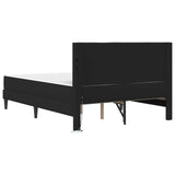 Bed Frame with Mattress Black 137 x 190 cm Faux Leather - Extra Image
