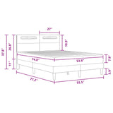 Bed Frame with Mattress Black 137 x 190 cm Faux Leather - Extra Image