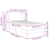 Bed Frame with Mattress Dark Grey 107 x 203 cm Fabric - Extra Image