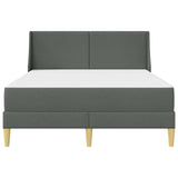 Bed Frame with Mattress Dark Grey 137 x 190 cm Fabric