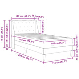 Bed Frame with Mattress Dark Grey 107 x 203 cm Velvet