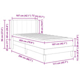 Bed Frame with Mattress Dark Grey 107 x 203 cm Velvet