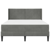 Bed Frame with Mattress Dark Grey 137 x 190 cm Velvet