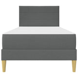 Bed Frame with Mattress Dark Grey 90 x 190 cm Fabric