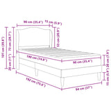Bed Frame with Headboard Black 90 x 190 cm Faux Leather