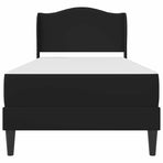 Bed Frame with Mattress Black 107 x 203 cm Faux Leather