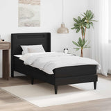 Bed Frame with Mattress Black 90 x 190 cm Faux Leather