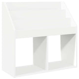 Kids Bookshelf White 72.5 x 29.5 x 69 cm Engineered Wood - Front View