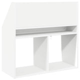 Kids Bookshelf White 72.5 x 29.5 x 69 cm Engineered Wood - Low Angle