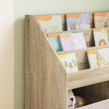 Kids Bookshelf Sonoma Oak 72.5 x 29.5 x 69 cm Engineered Wood - 45-Degree Angle