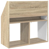Kids Bookshelf Sonoma Oak 72.5 x 29.5 x 69 cm Engineered Wood - Low Angle