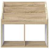 Kids Bookshelf Sonoma Oak 72.5 x 29.5 x 69 cm Engineered Wood - Rear View