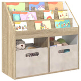 Kids Bookshelf Sonoma Oak 72.5 x 29.5 x 69 cm Engineered Wood - Side View