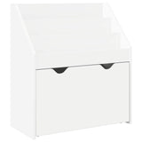 Kids Bookshelf White 60 x 29.5 x 69 cm Engineered Wood - Front View
