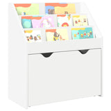 Kids Bookshelf White 60 x 29.5 x 69 cm Engineered Wood - Side View