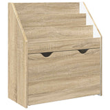 Kids Bookshelf Sonoma Oak 60 x 29.5 x 69 cm Engineered Wood - Front View