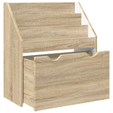 Kids Bookshelf Sonoma Oak 60 x 29.5 x 69 cm Engineered Wood - Rear View