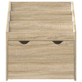 Kids Bookshelf Sonoma Oak 60 x 29.5 x 69 cm Engineered Wood - Close-Up Angle
