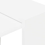 Bookshelf 2-Tier 52 x 25 x 71.5 cm Engineered Wood White