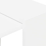 Bookshelf White 52 x 25 x 71.5 cm Engineered Wood - Low Angle