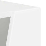 Side Shelf White 33 x 32 x 70.5 cm Engineered Wood - Low Angle