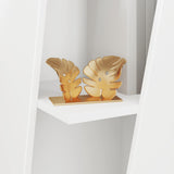 Side Shelf White 33 x 32 x 70.5 cm Engineered Wood - Top-Down View