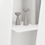 Side Shelf White 33 x 32 x 100.5 cm Engineered Wood - Top-Down View