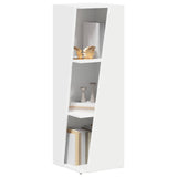 Side Shelf White 33 x 32 x 100.5 cm Engineered Wood - Side View