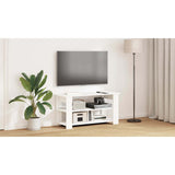 TV stand White 100 x 40 x 50 cm - Low Angle