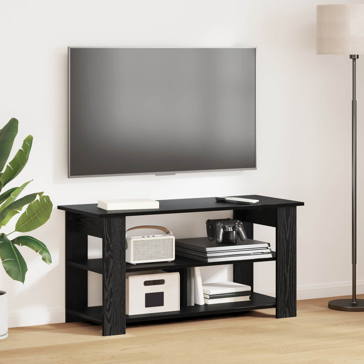 TV stand Black Oak 100 x 40 x 50 cm