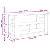 TV stand Black Oak 100 x 40 x 50 cm - Extra Image