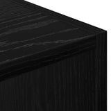 Sideboard Black Oak 90 x 30 x 90 cm - Close-Up Angle