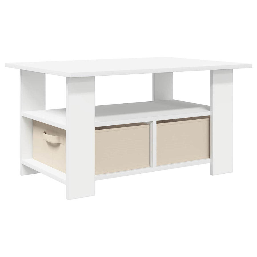 Coffee Table White 77 x 55 x 42 cm Engineered Wood