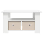 Coffee Table White 77 x 55 x 42 cm Engineered Wood