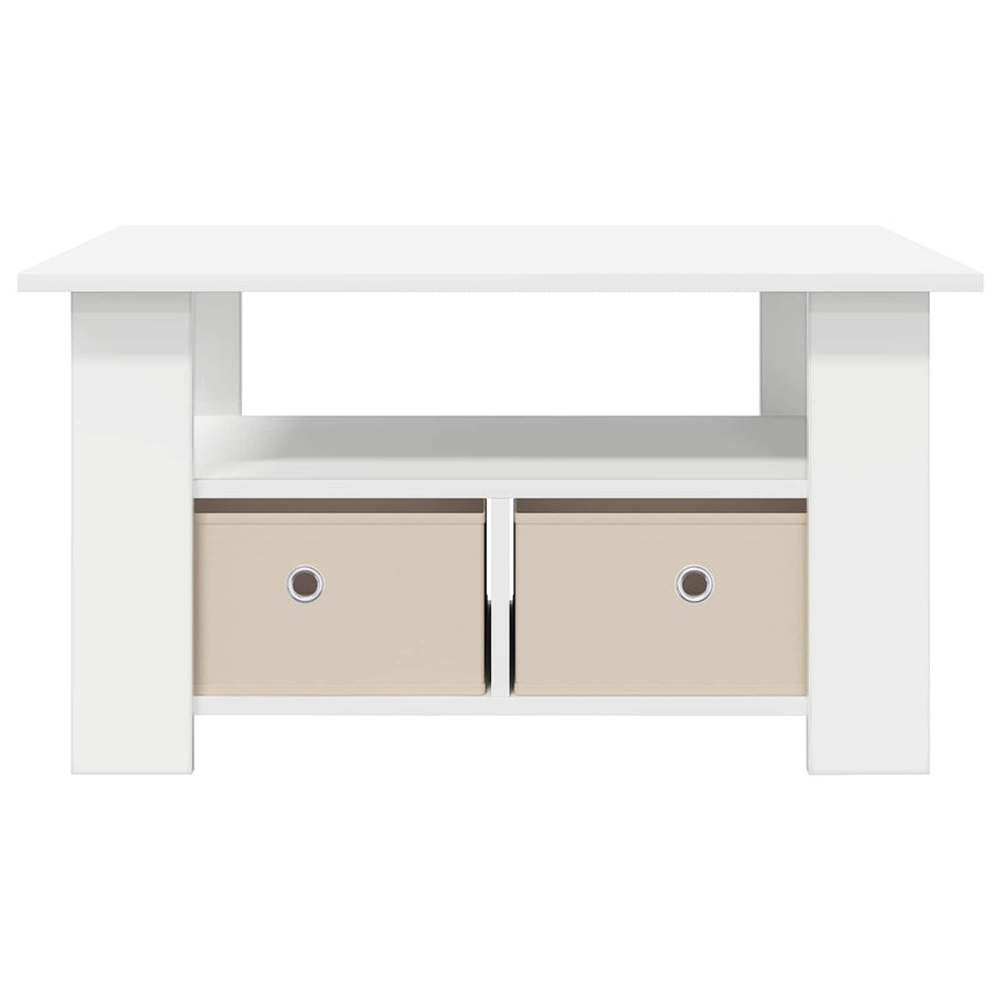 Coffee Table White 77 x 55 x 42 cm Engineered Wood