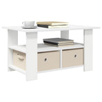 Coffee Table White 77 x 55 x 42 cm Engineered Wood