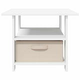 Coffee Table with Drawer White 77 x 55 x 42 cm Engineered Wood - Rear View