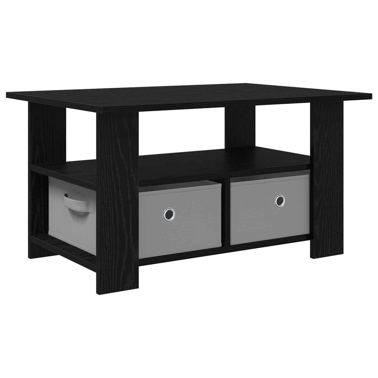 Coffee Table Black Oak 77 x 55 x 42 cm Engineered Wood