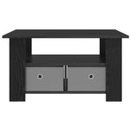 Coffee Table Black Oak 77 x 55 x 42 cm Engineered Wood